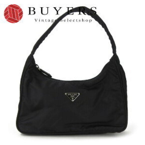 Prada Handbags - Prada Nylon Canvas Handbag Black Hobo Shoulder Bag